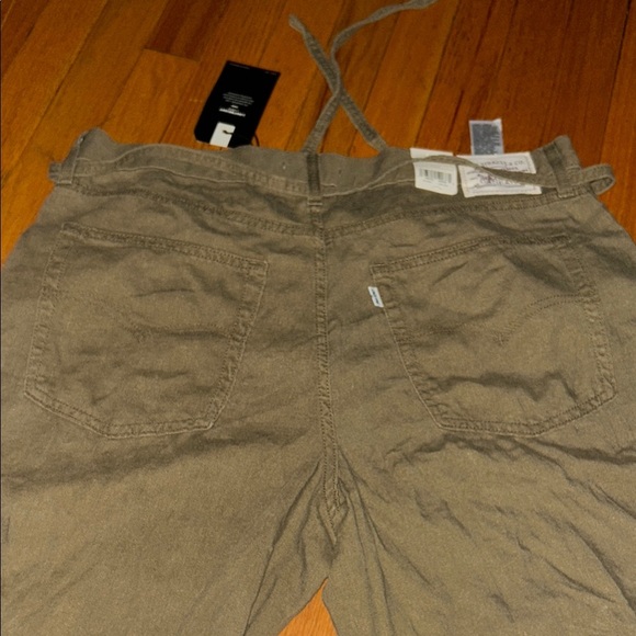 Levi's Green Wide Leg Pants Casual Cotton - Picture 9 of 11